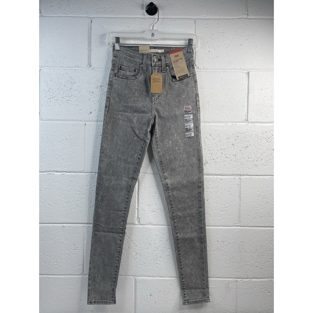 LEVI'S Women's 721 High Rise Skinny Jeans In Gray Wash Size 24/30 NWT